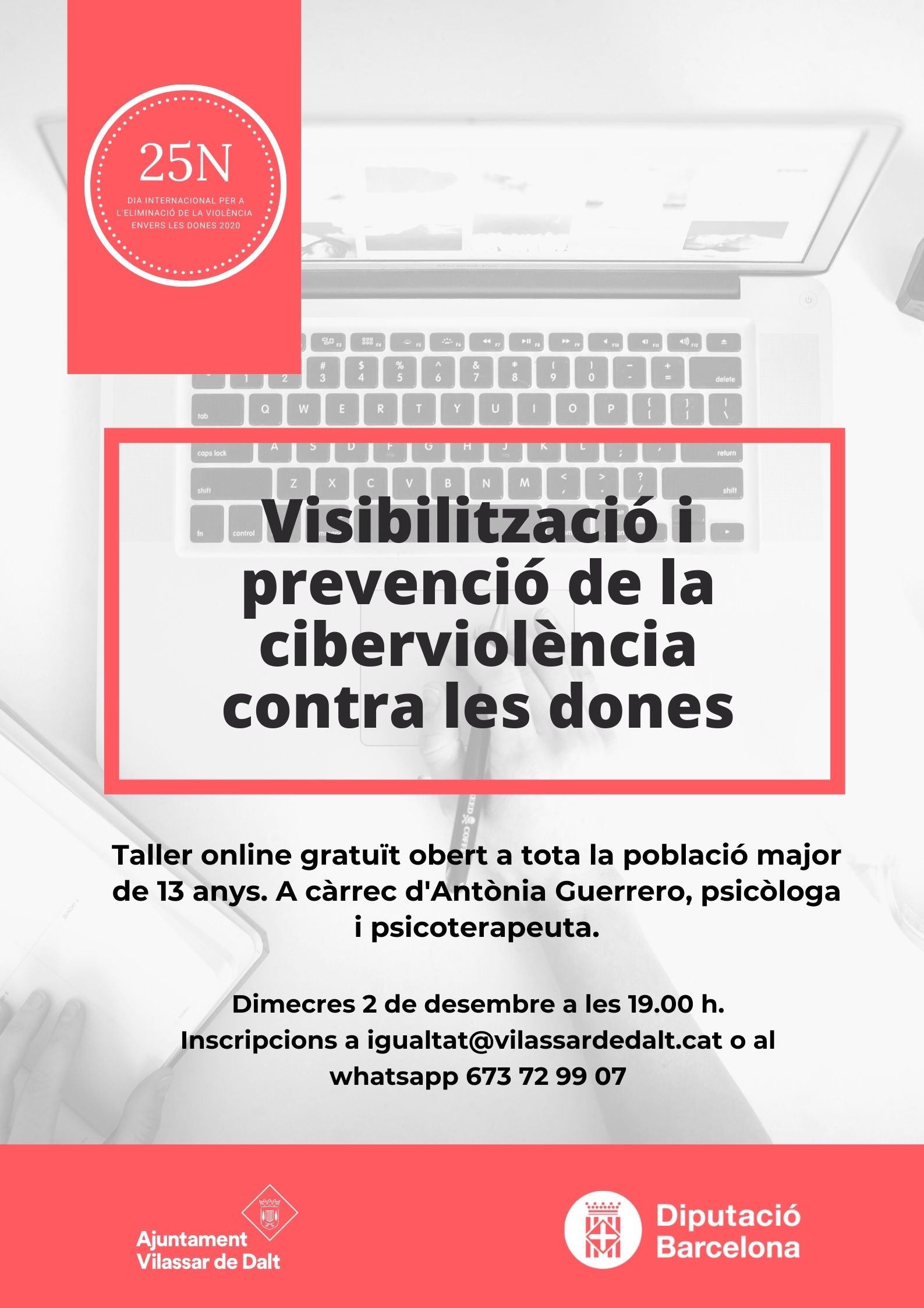 25N. Taller: Visibilització i prevenció de la ciberviolència contra les dones