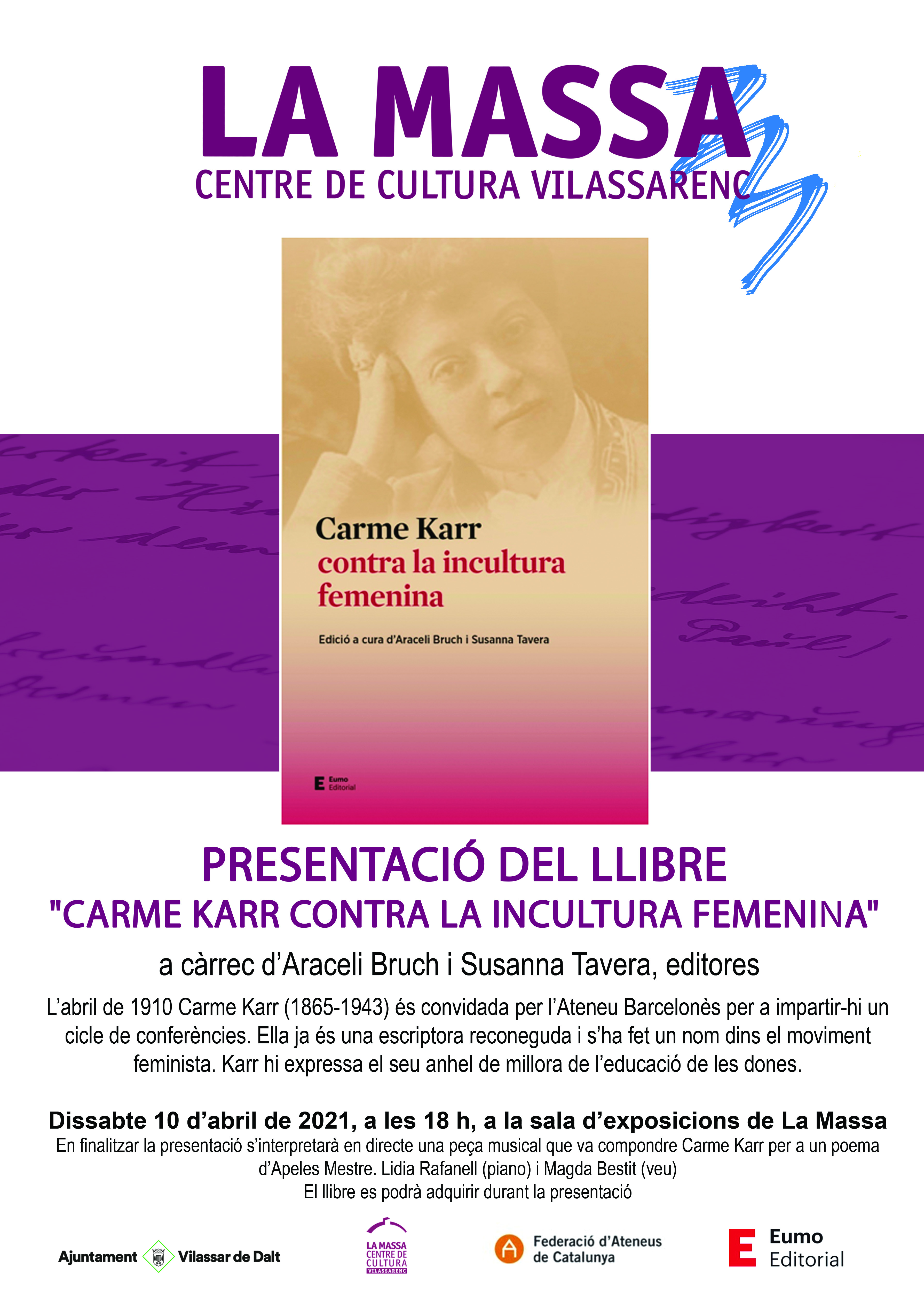 Presentació del llibre 'Carme Karr contra la incultura femenina'