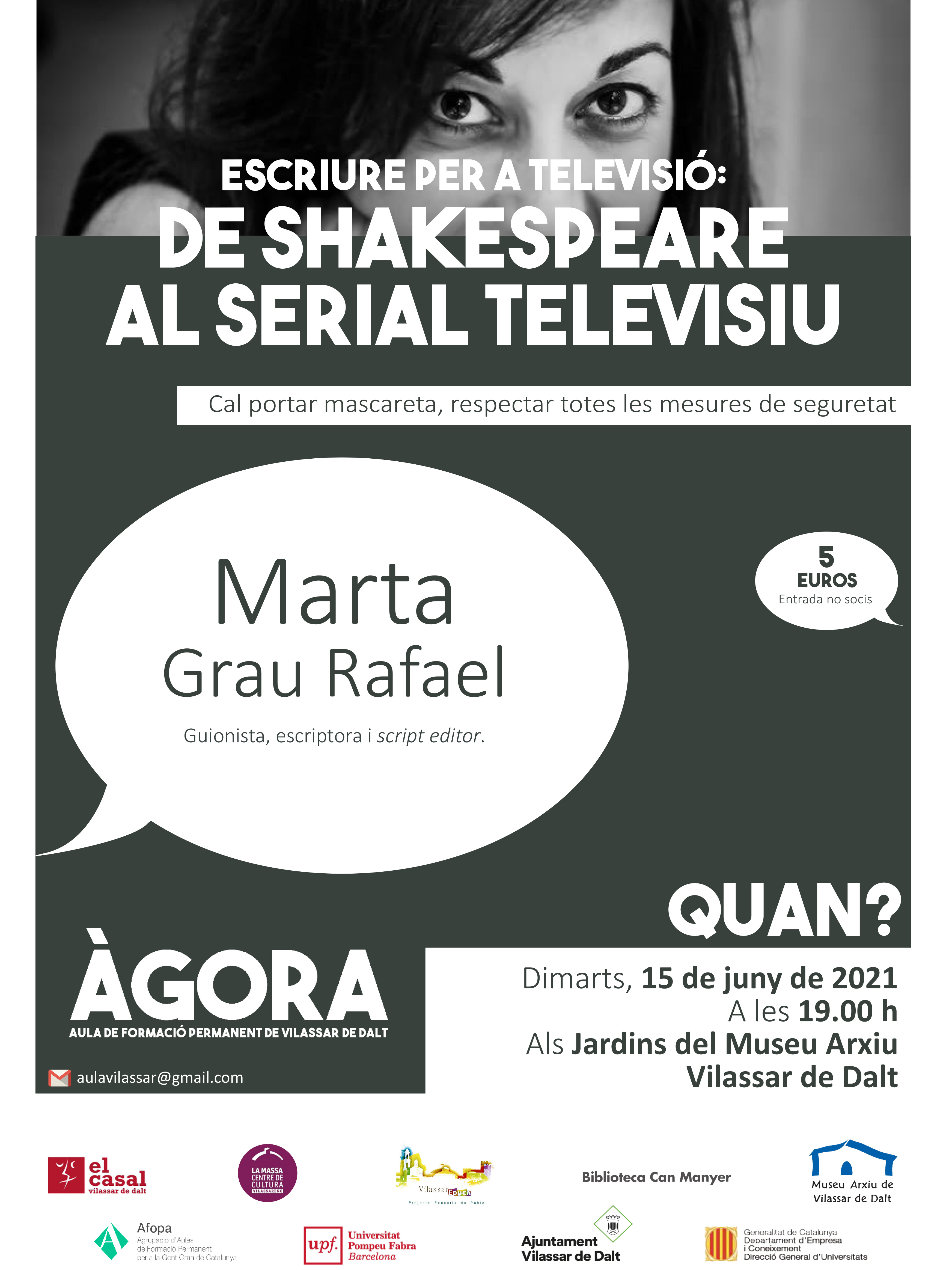 Àgora Vilassar: Escriure per a televisió, de Shakespeare al serial televisiu
