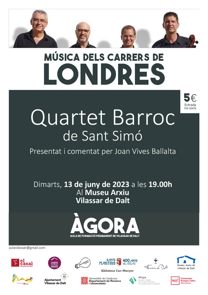 Àgora Vilassar: Música pels carrers de Londres en el temps de Händel