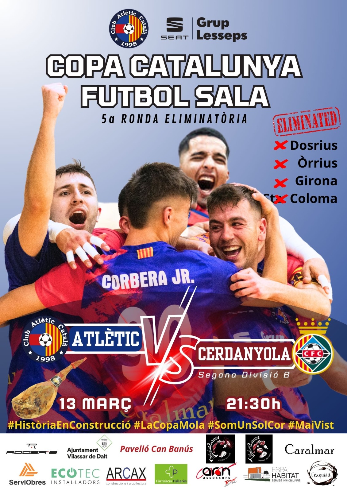 Copa Catalunya de Futbol Sala. 5a ronda eliminatòria