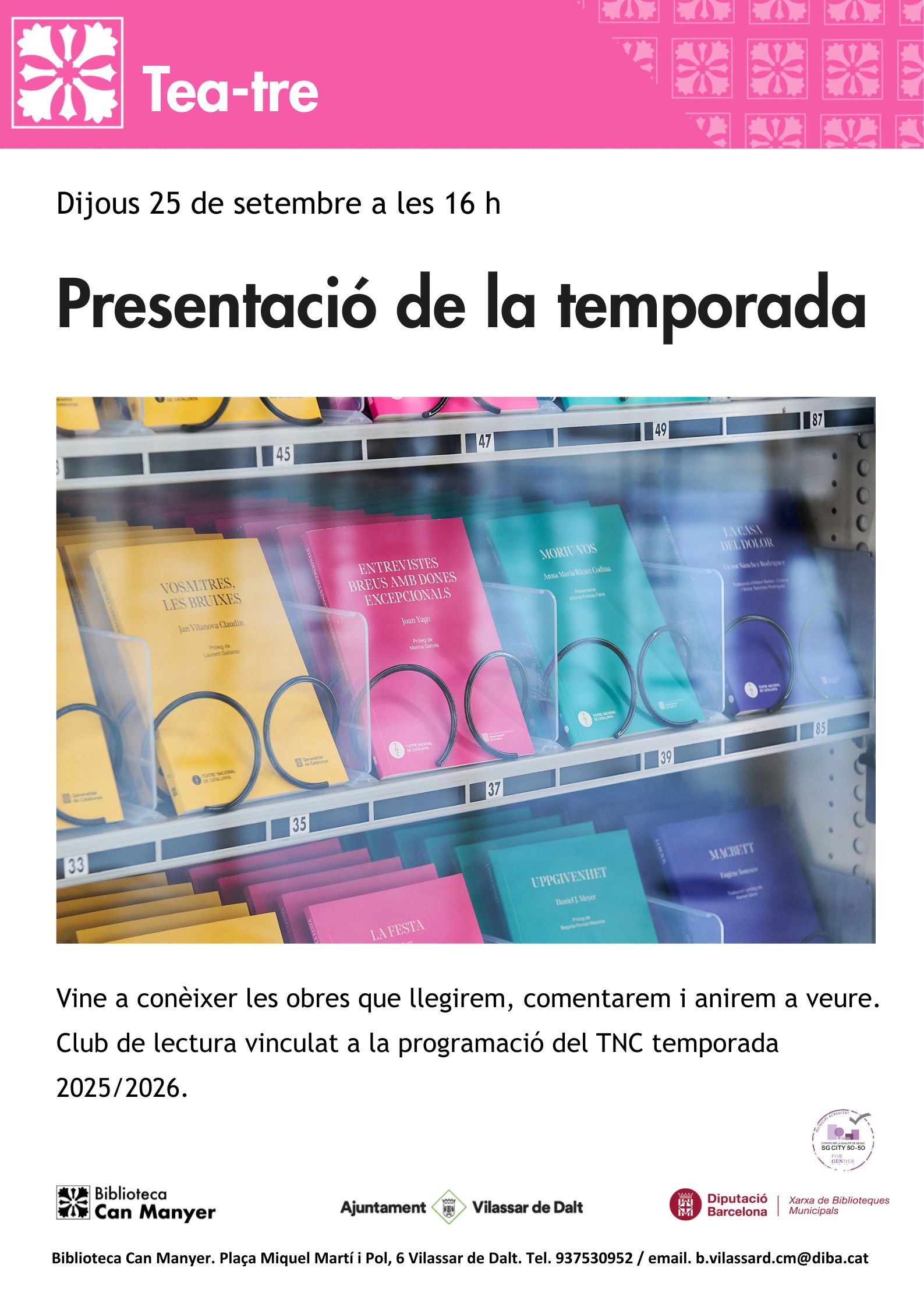 Tea-tre. Presentació de la temporada