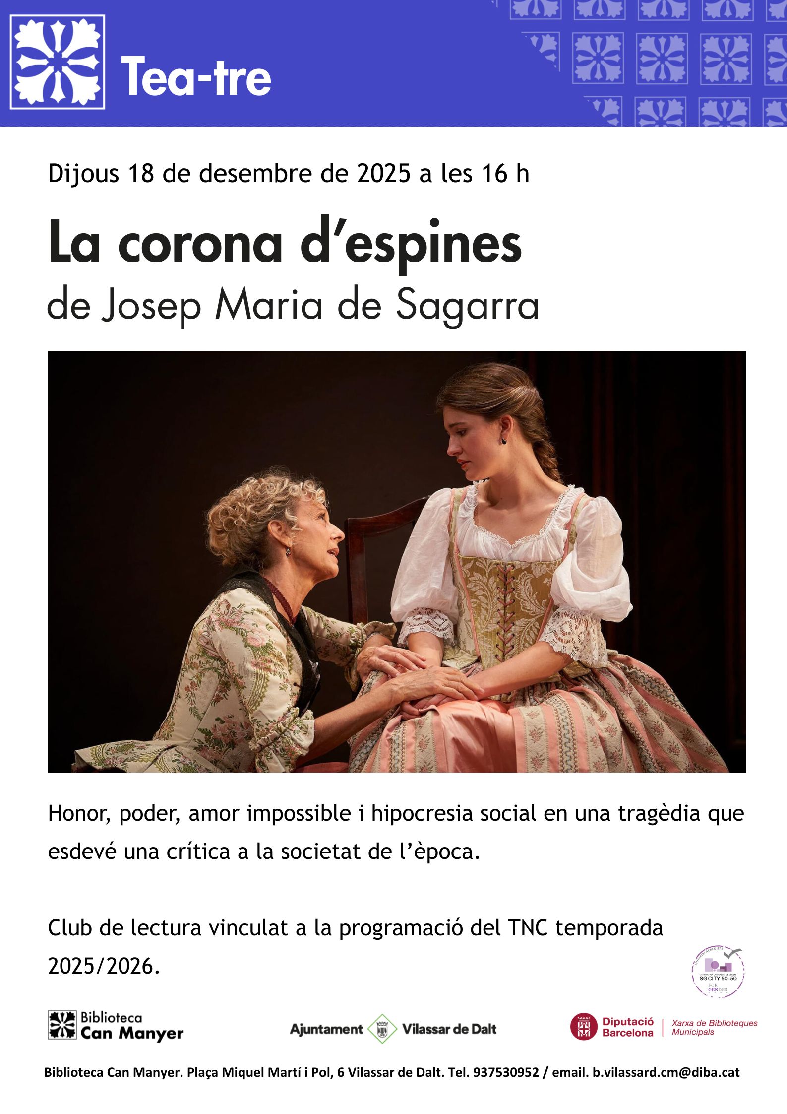 Tea-tre: 'La corona d'espines'