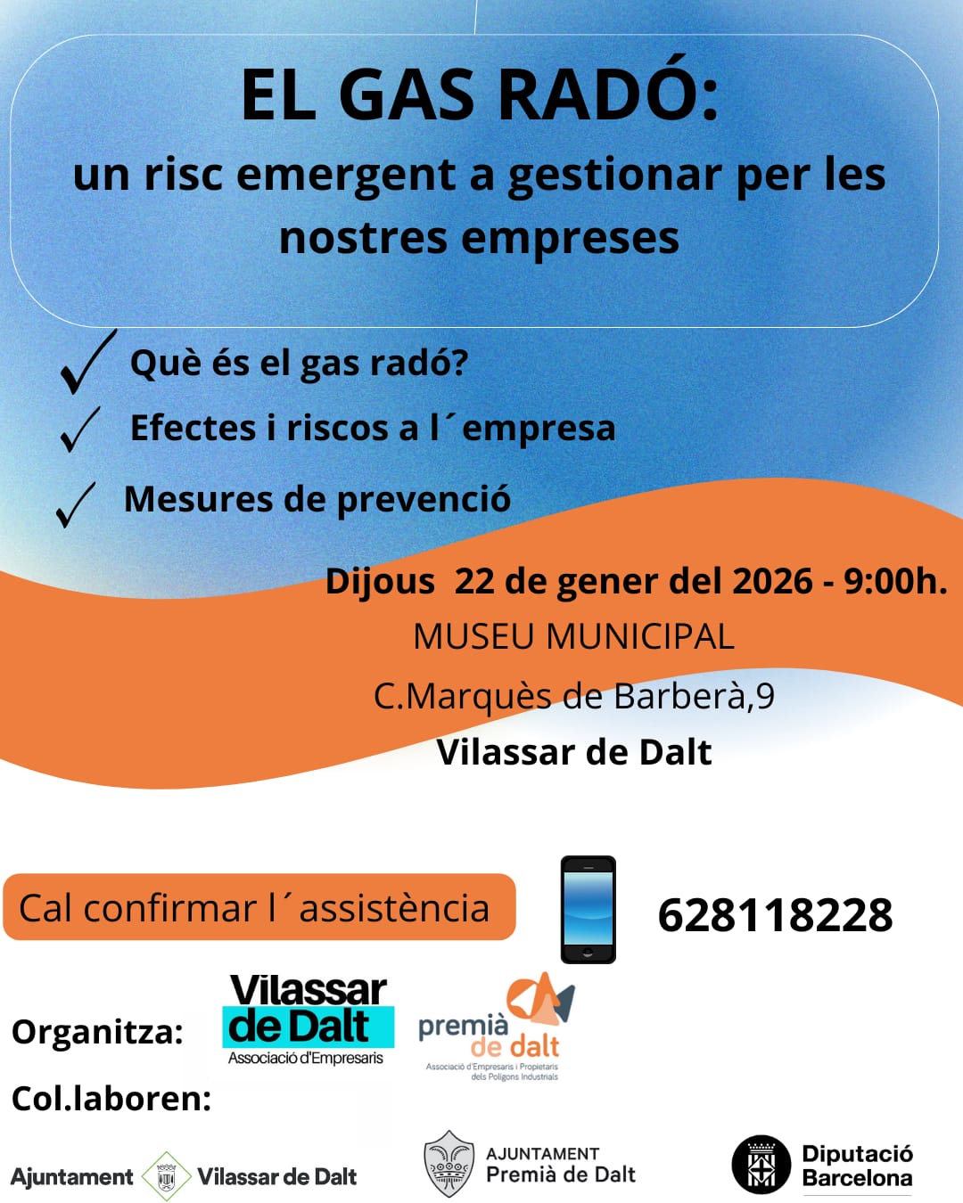 Xerrada 'El gas rad&oacute;: un risc emergent a gestionar per les nostres empreses'