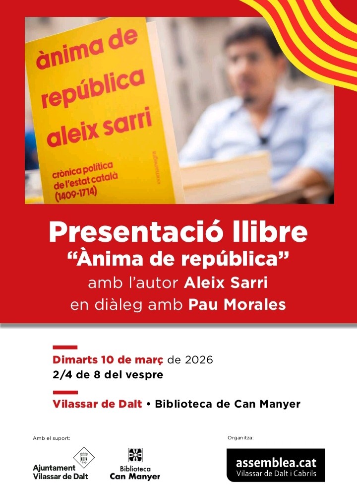 Presentaci&oacute; del llibre '&Agrave;nima de rep&uacute;blica'