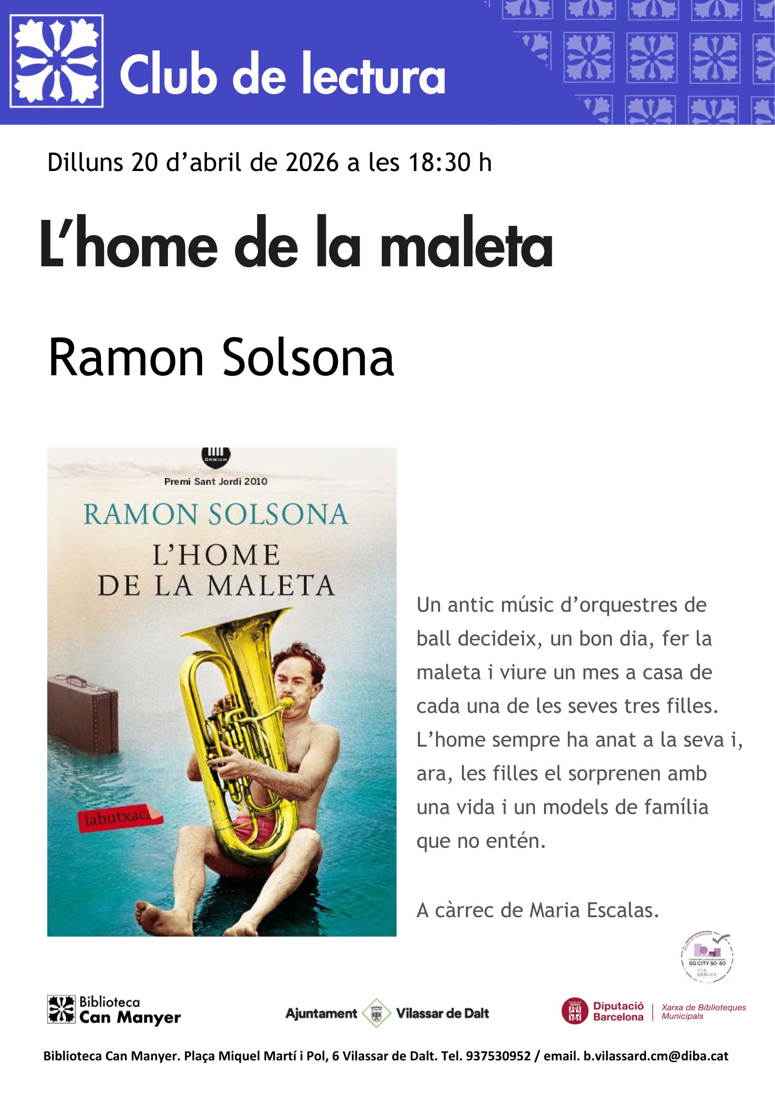 Club de lectura: 'L'home de la maleta'