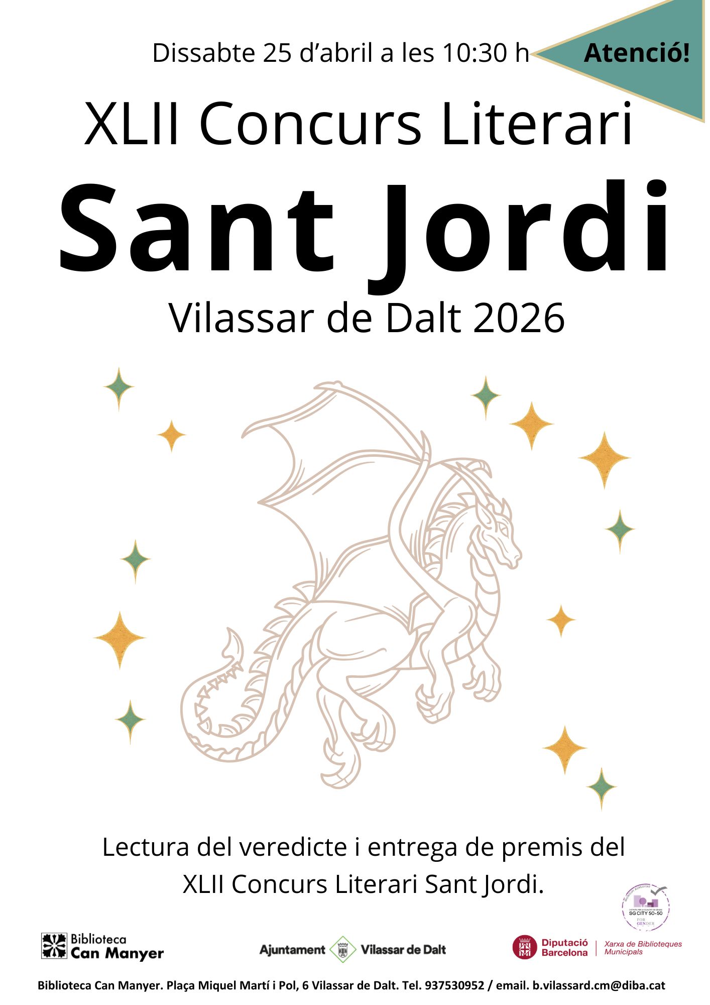 Entrega de premis del Concurs literari de Sant Jordi