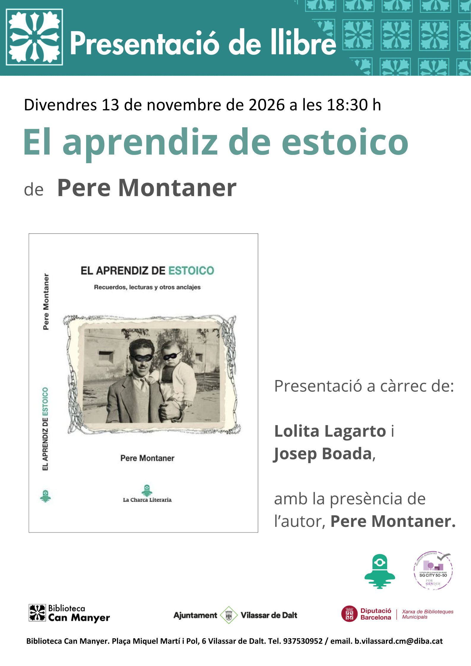 Presentaci&oacute; del llibre 'El aprendiz de estoico'