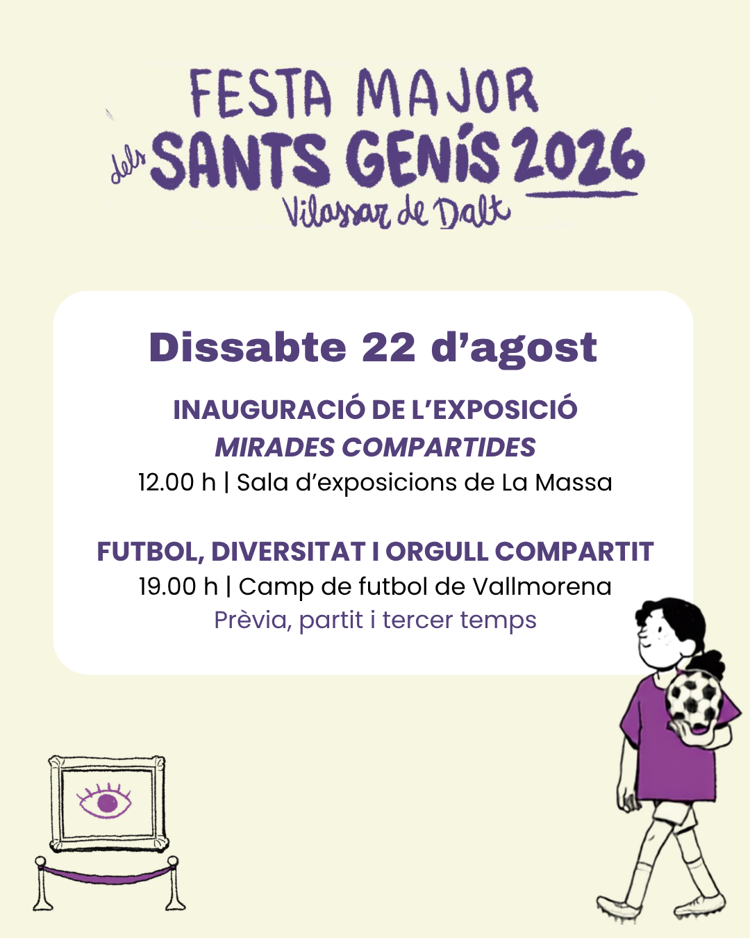 Sants Gen&iacute;s 26: dissabte 22 d'agost