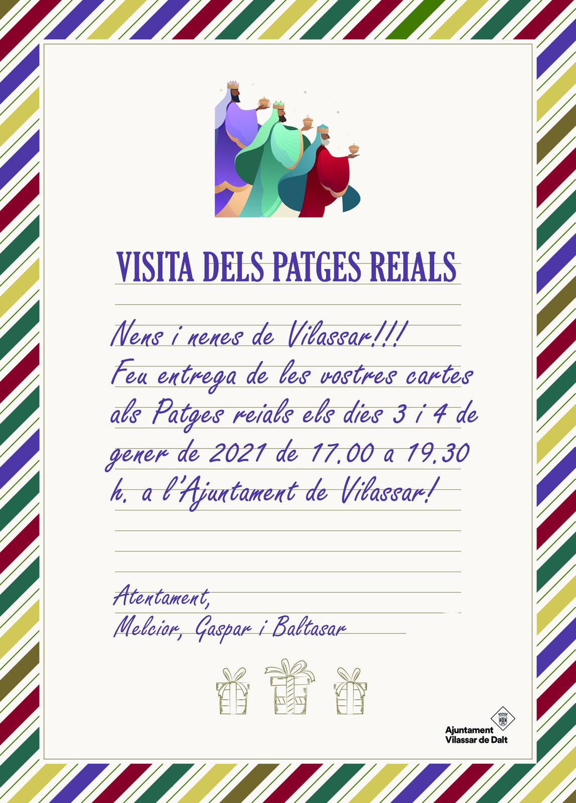 Els Patges reials continuaran recollint avui les cartes dels nens i nens de Vilassar