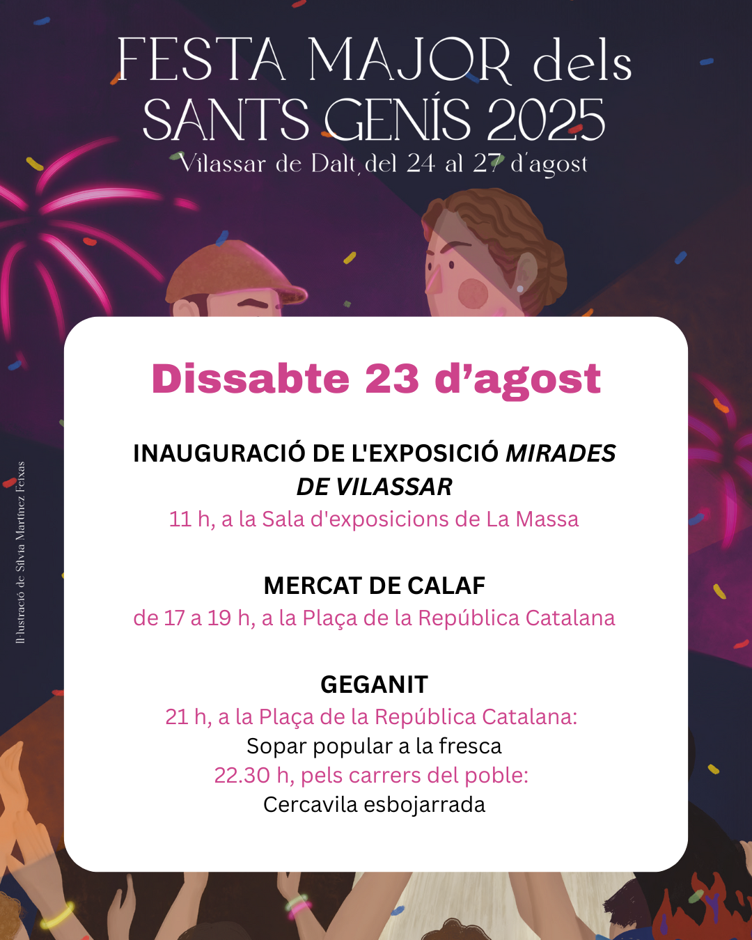 Sants Genís 25. Dissabte 23 d'agost 