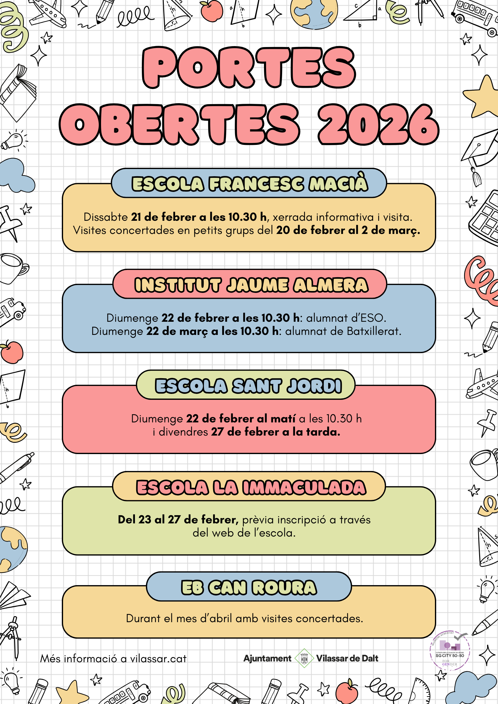 Portes obertes als centres educatius de Vilassar